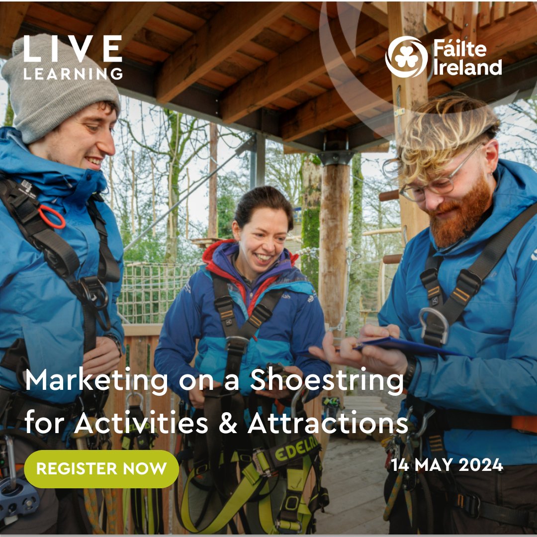 Want to increase sales from domestic visitors in 2024? Join our online workshop on 14th May to find out how to play to market your business to drive ‘interest to bookings’. Tailored for activity and attraction businesses, this workshop offers cost-effective offline and online…