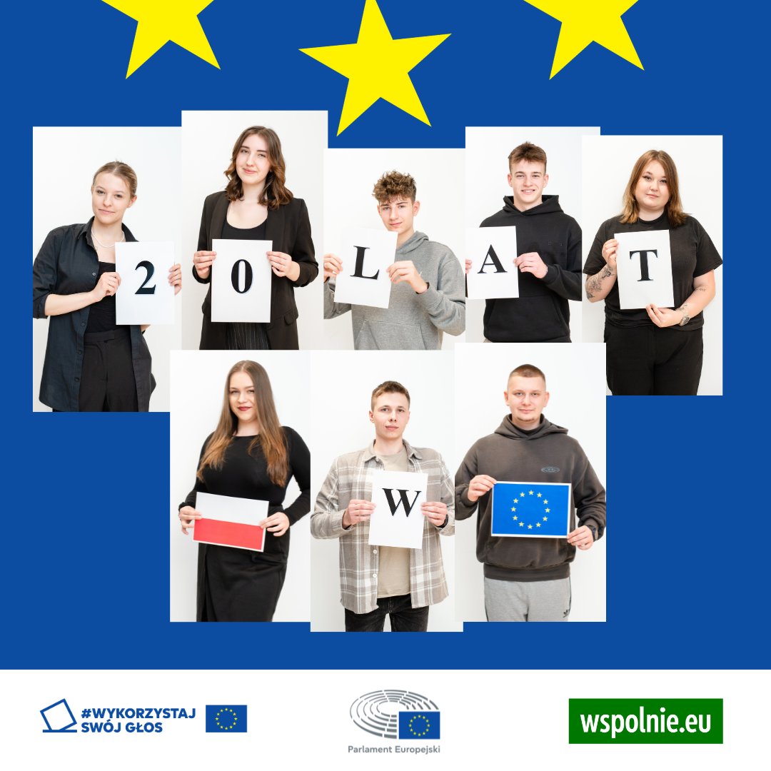 Wolontariusze i wolontariuszki społeczności #wspolnieeu świętują 20 lat Polski w UE razem z nami. 💪 🇪🇺 💙 Społeczność łączy ludzi, którzy wierzą w demokrację i którzy chcą nadać jej realny kształt przed wyborami europejskimi. Chcesz się zaangażować? 👉 wspolnie.eu/pl/