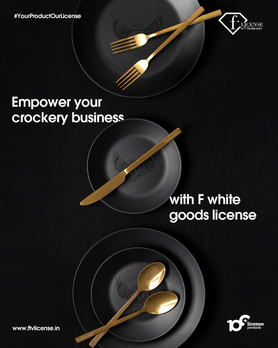 Change the way how crockery is perceived by adding a touch of grandeur and exclusiveness with the help of the F symbol. 

#YourProductOurLicense 

#CrockeryElegance #BrandLicensing #ExclusiveDining #LuxuryDining #BrandRecognition #IndustryExclusivity