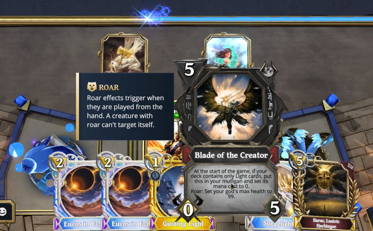 AdamantiumZero's tweet photo. Heal Light of Tides of Fate was objectively very boring, slow to play.✅
#DreadAwakening certainly takes the entertainment for this archetype to a much higher level, especially with the new Chosen One cards, and therefore creating a hybrid that is not entirely mono-domain is the way to have fun in @GodsUnchained!��