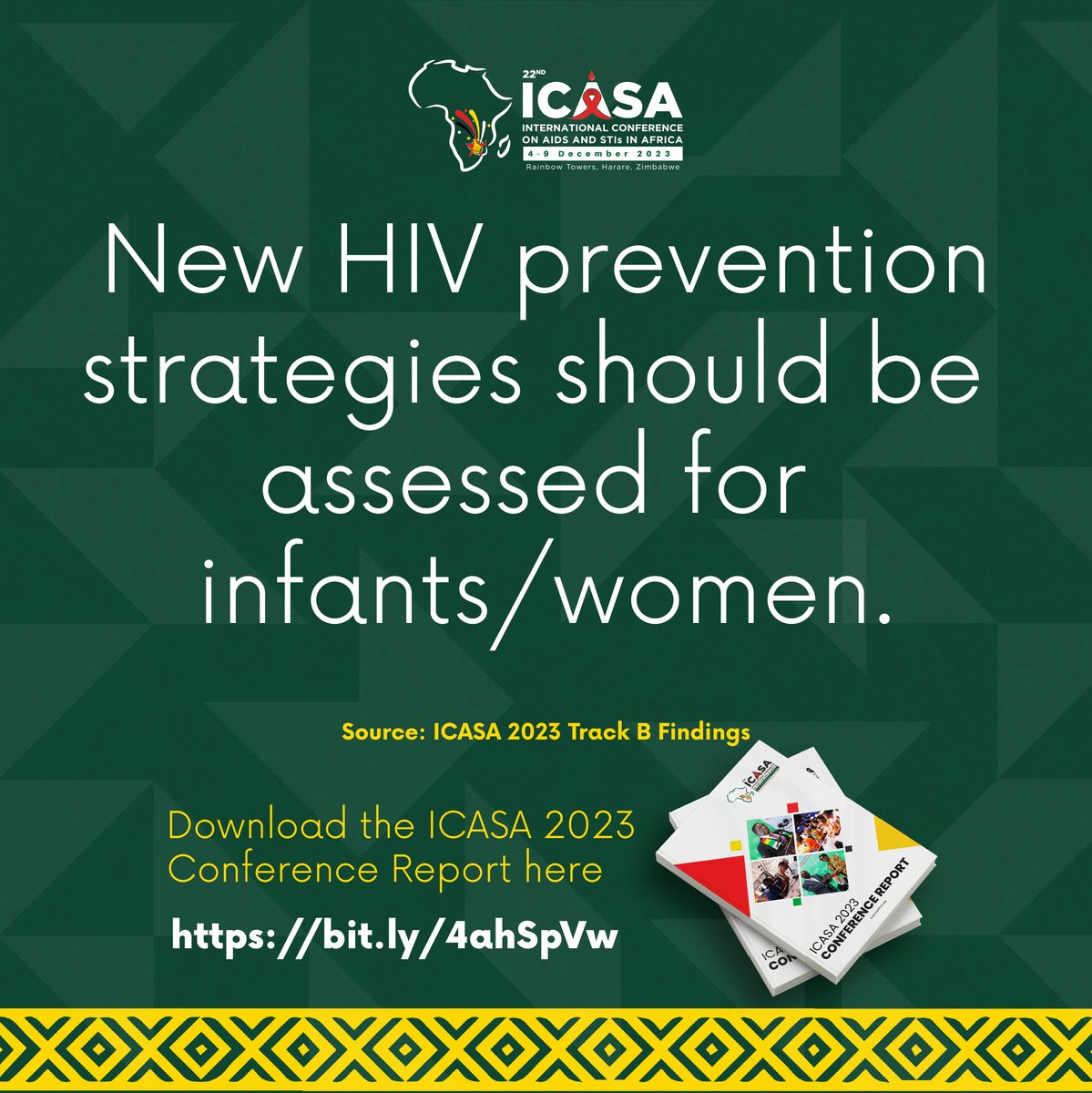 More studies need to be conducted to know how to better prevent new #HIV infections in this population and how #PrEP should be considered for pregnant and breastfeeding women. Download the report here bit.ly/4ahSpVw #ICASA2023Highlight