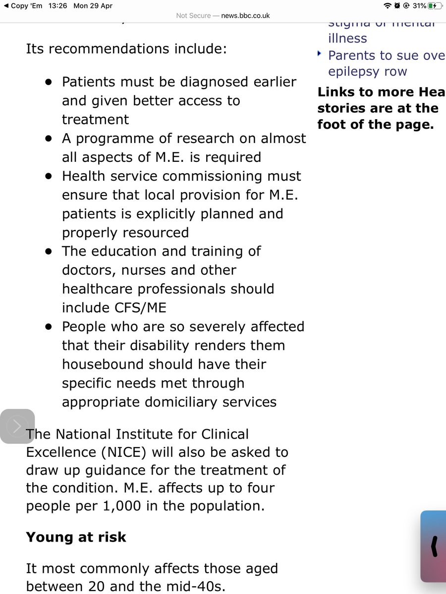 @actionforme 2002 chief medical officers report  Recommendations  unfulfilled
