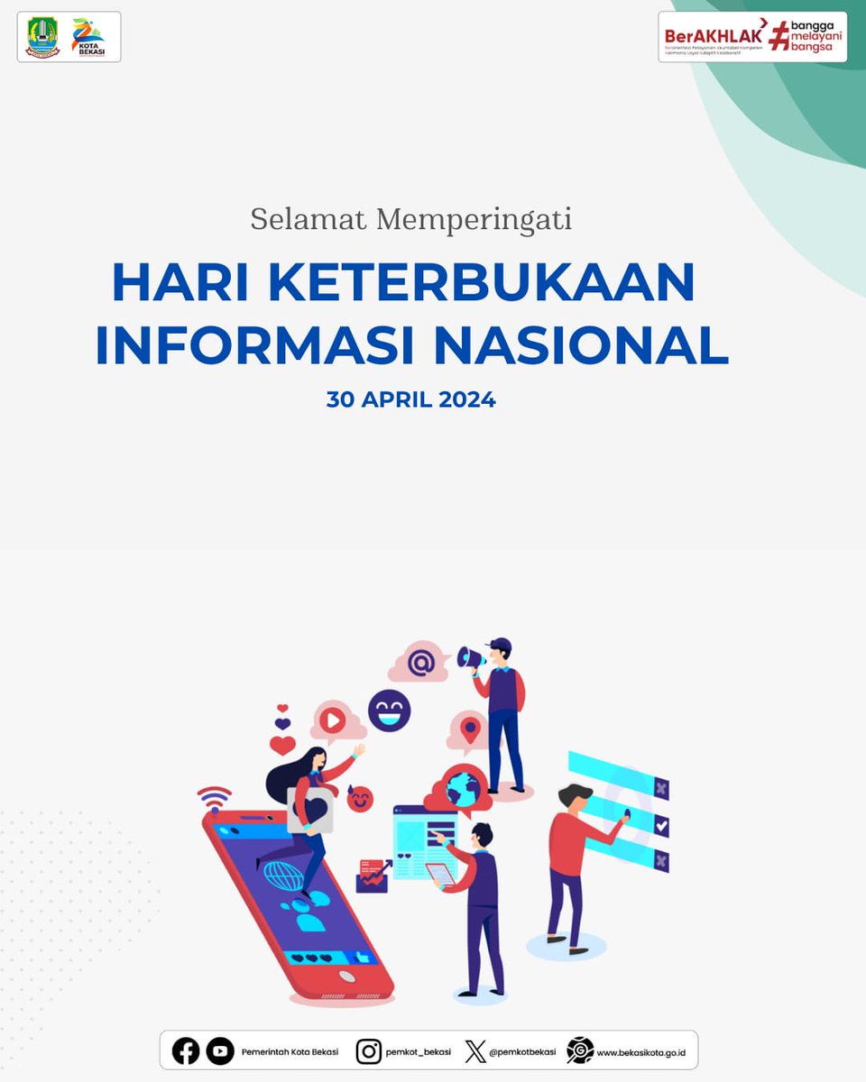 'Selamat Hari Keterbukaan Informasi Nasional Tahun 2024' Hari Keterbukaan Informasi Nasional bertujuan untuk memperingati lahirnya Undang-Undang Nomor 14 Tahun 2008 tentang Keterbukaan Informasi Publik (KIP) yang disahkan pada 30 April 2008.