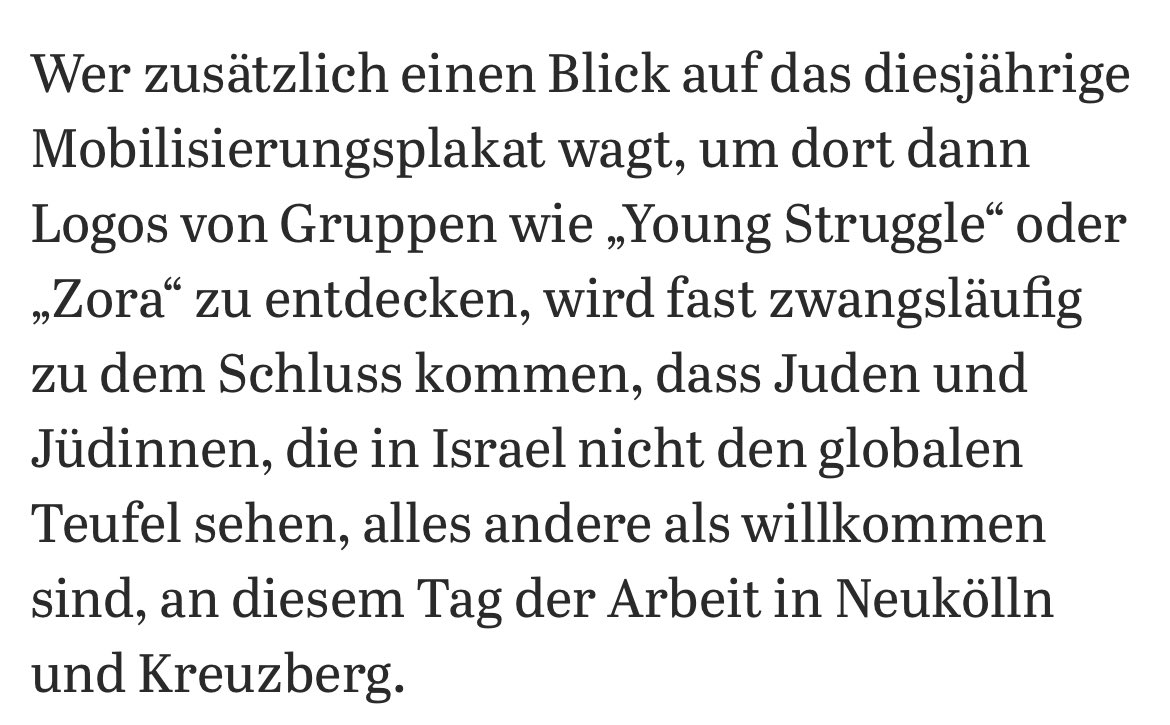 Ich habe für @Tagesspiegel aufgeschrieben, warum viele Berliner Linke am 1. Mai um 18 Uhr mittlerweile andere Pläne haben. Alles nicht neu, außer dass die vergangenen Jahre ein 7. Oktober im Vorfeld keine Rolle spielte. Hier mein Kommentar: tagesspiegel.de/berlin/der-1-m…