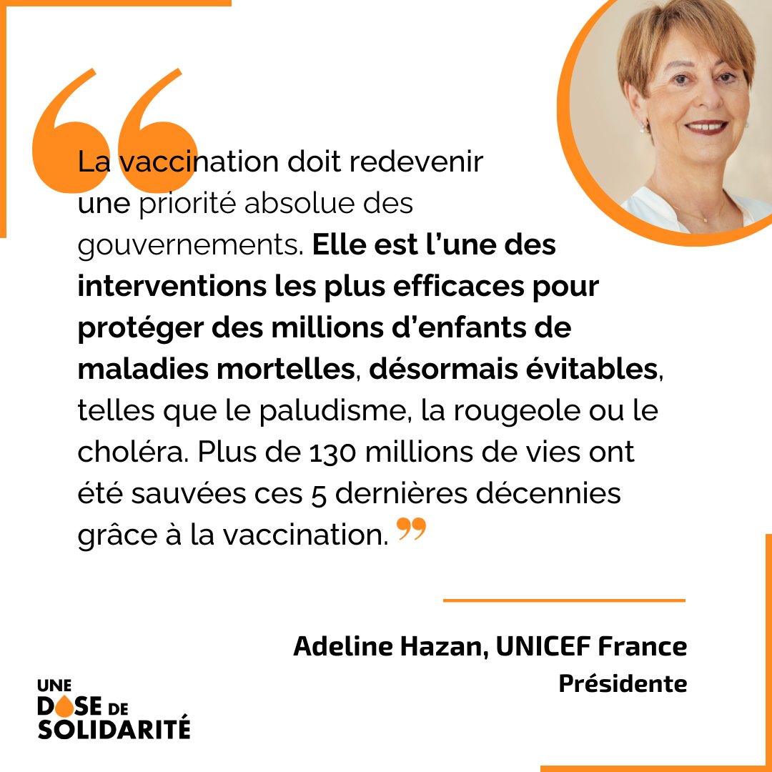 @AMREFFRANCE @GlblCtzn @GHAFrance @gavi_fr #WIW2024 | Pourquoi devons-nous nous mobiliser en faveur de la #vaccination ? Pourquoi faut-il une #DoseDeSolidarité ? 🗣️@AdelineHazan, Présidente de @UNICEF_france, apporte sa réponse via ce court témoignage. En apprendre davantage sur les enjeux 👉shorturl.at/uFW58