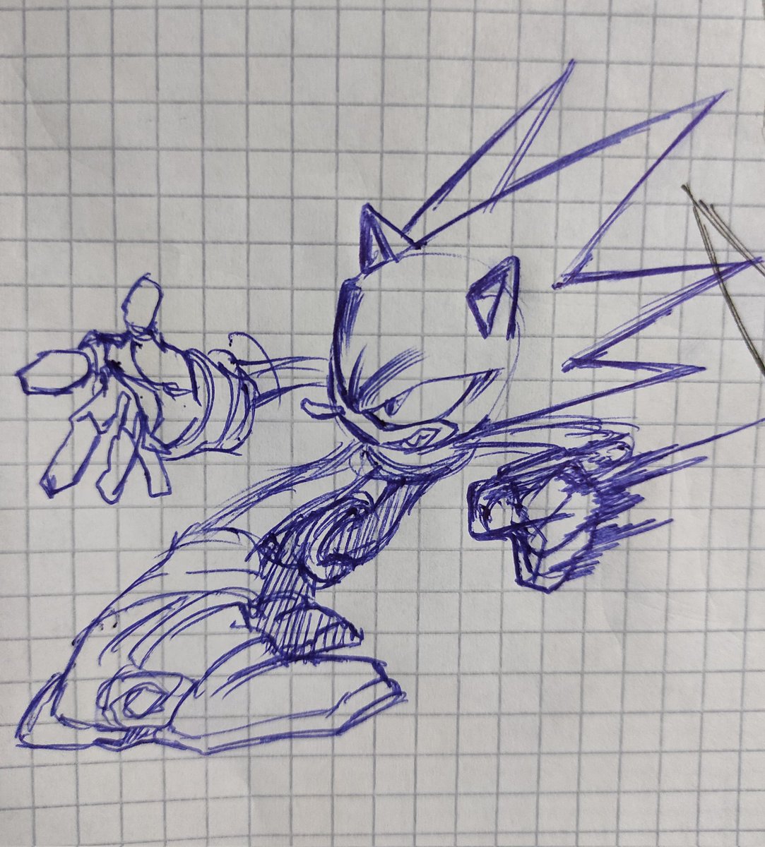 Found this in one of my notebooks
Best sonic I've ever drawn fr