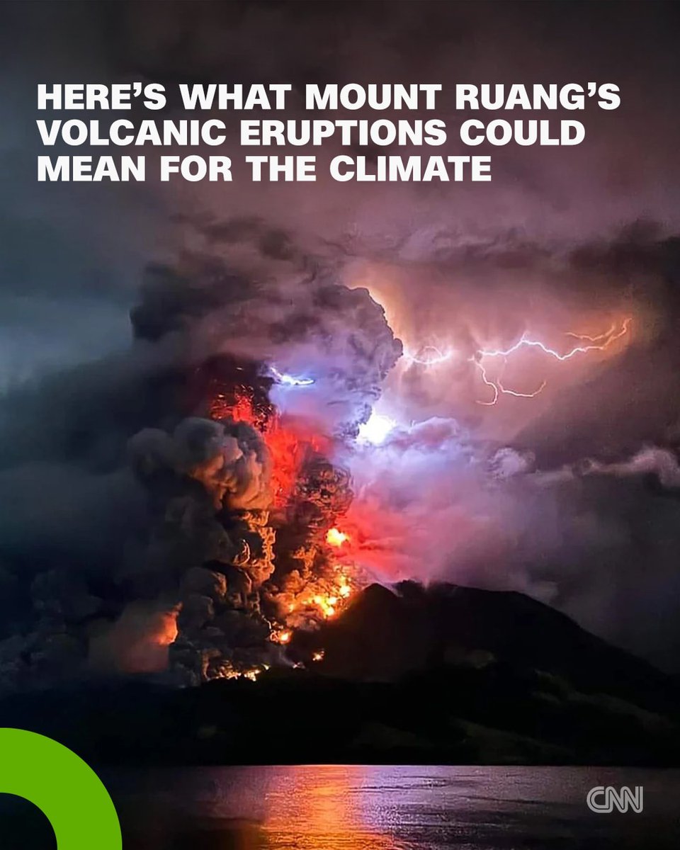 When Mount Ruang in Indonesia underwent multiple explosive eruptions last week . 👍 Follow @yourplanet.earth for more  🙏 Turn on notifications for future updates #VolcanicEruption #ClimateImpact