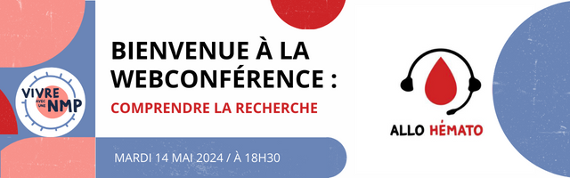Lors de la prochaine webconférence Allo Hémato, nous avons le plaisir d’accueillir le Pr. @jjkiladjian Hématologue à @HopSaintLouis à Paris. Rendez-vous le mardi 14 mai autour du thème 'Comprendre la recherche ». Inscription gratuite : urlz.fr/qtTl #NMP