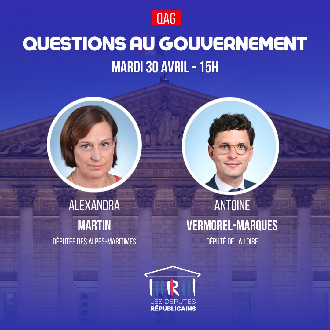 ▶️ Dès 15h, @MartinAlex06 et @antoinevermorel interrogeront le Gouvernement dans l’hémicycle de l’Assemblée nationale. 🎙À suivre en direct sur #LCP - chaîne 13. #DirectAN