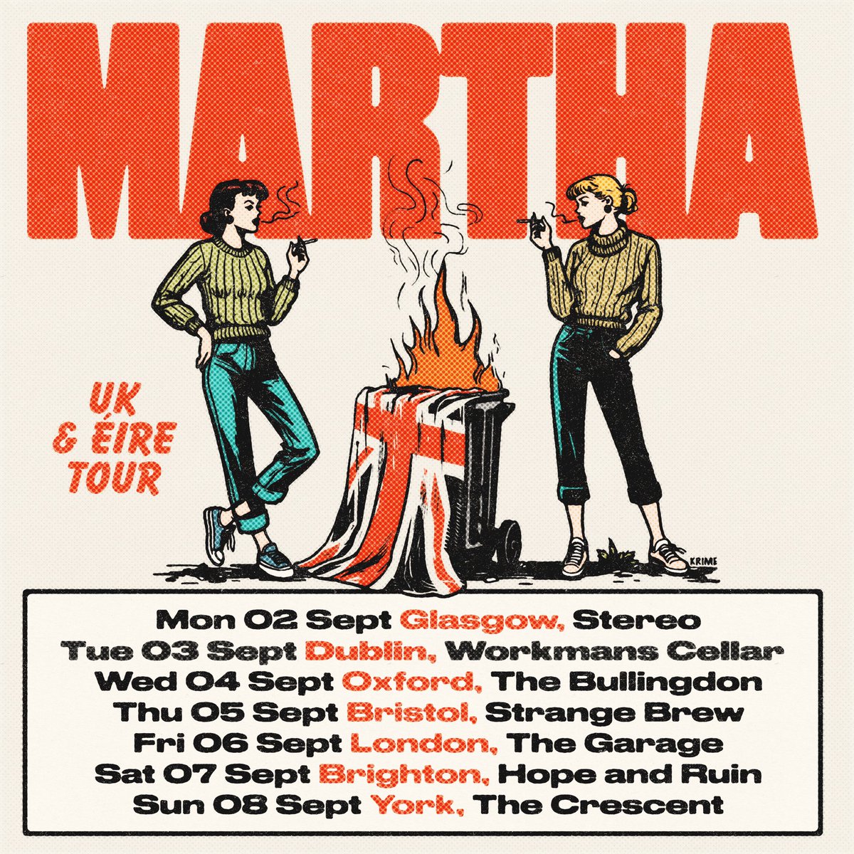 Bringing Martha back to town - YESSS!!!! The Durham indie pop punks are undeniably ace, their songs inescapably catchy, and four of them are all around GREAT EGGS! Tickets on sale 10am Thursday - £14 general admission, £5 low income, no questions asked: wegottickets.com/event/619659