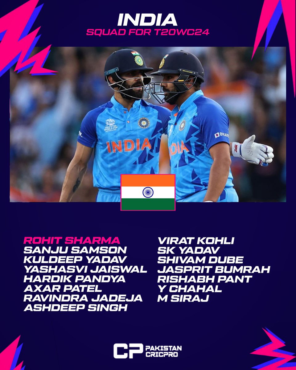 India announces their 15-member squad for the T20 World Cup 🇮🇳

#T20WorldCup #T20WorldCup2024 #T20WC2024 #IndiaCricket #India