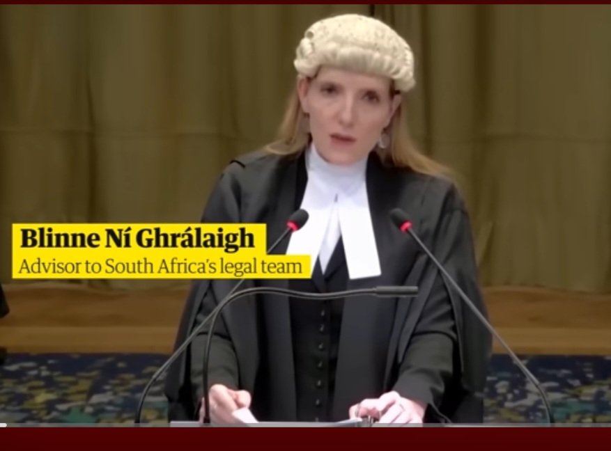 'The first genocide in history where its victims are broadcasting their own destruction in real time in the desperate, so far vain hope that the world might do something.' - Blinne ní Ghrálaigh KC 26 January 2024