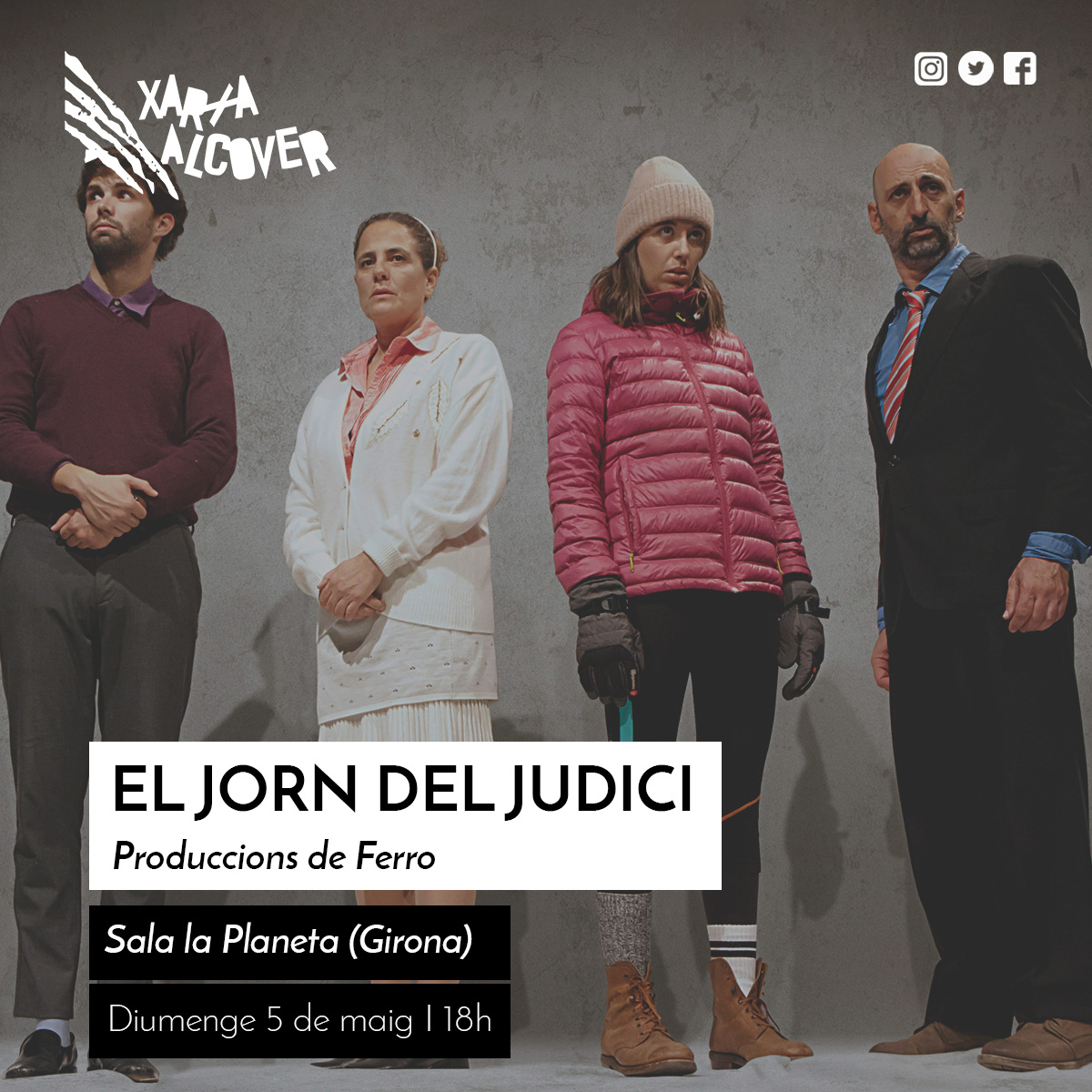 EL JORN DEL JUDICI de @ProdDeFerro està aquest diumenge a la @SalaLaPlaneta. No us ho perdeu! 😜 ◾És la sensació que tenim de vegades quan miram la televisió, 🖥️ llegim els diaris o consultam els xarxes socials. 💬 El món s'acaba! 😵 📅 Diumenge 5 de maig 🕛A les 18:00h