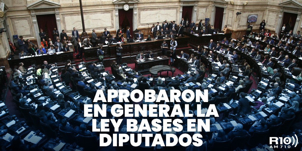 🔴 #ÚltimoMomento | APROBARON EN GENERAL LA LEY BASES EN DIPUTADOS.

#SiempreNoticiasR10