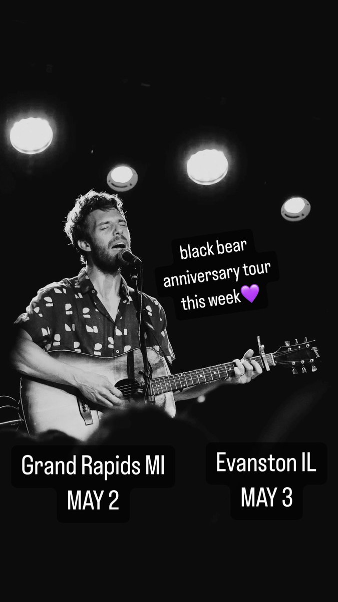 Black Bear anniversary tour in Grand Rapids & Chicago this week! andrewbelle.com/tour
