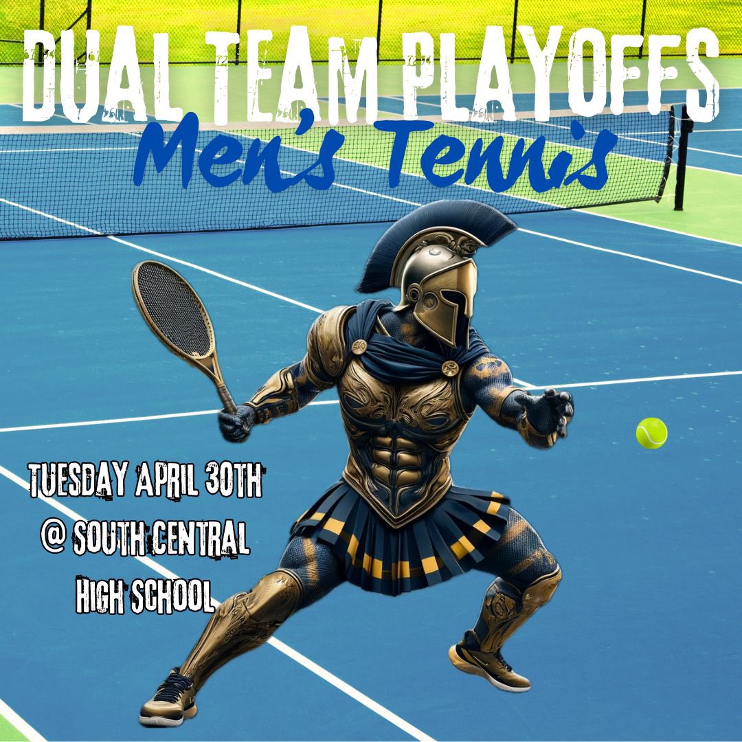 For the first time in over 7 years, our Spartan Men’s Tennis Team has qualified for the Tennis Dual Team Playoffs! Join us in cheering them on this Tues at South Central High School. Match starts @ 4. Let’s rally behind our team and make some noise! <a href="/athletics_sss/">Smithfield-Selma Spartan Athletics</a> 
#GoSpartans 🎾