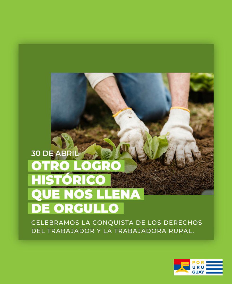 Desde el 2008 el Frente Amplio inició un nuevo capítulo en el respeto a los derechos laborales de los trabajadores y trabajadoras rurales y a partir de 2012 cada 30 de abril es feriado no laborable pago para el sector. ¡Celebremos estos logros!