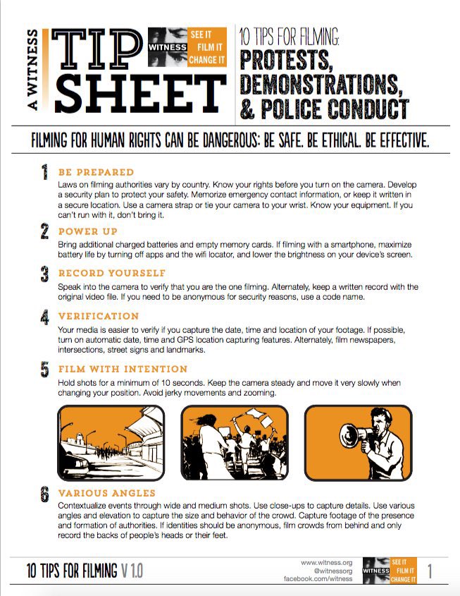 10 tips for filming protests, Demonstrations and police conduct 

Filming for human rights can be dangerous: be safe. Be ethical. Be effective. 

#Anonymous #Activist #Hacktivist #Antifa #FckNazis #FckPutin #FckMarcos 
#OpGOP #OpPhilippines #Opiran #OpRussia