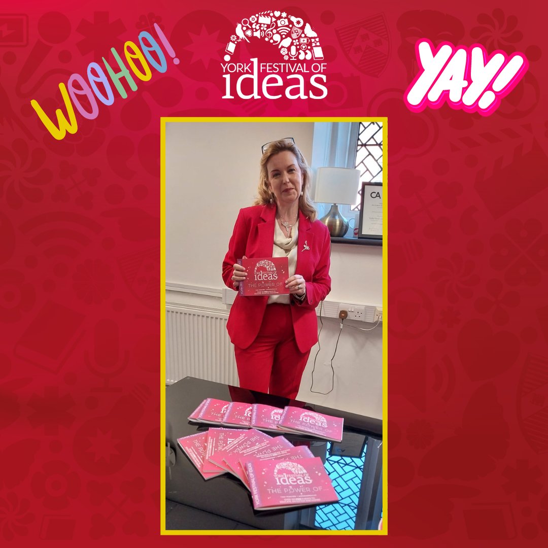 We’re so excited as the 2024 York Festival of Ideas brochure has arrived today!! 🎉Huge thanks to our sponsors whose generous support means we’ll be offering well over 150 inspiring events for FREE in June. Look out for the programme going live online on Friday! #YorkIdeas