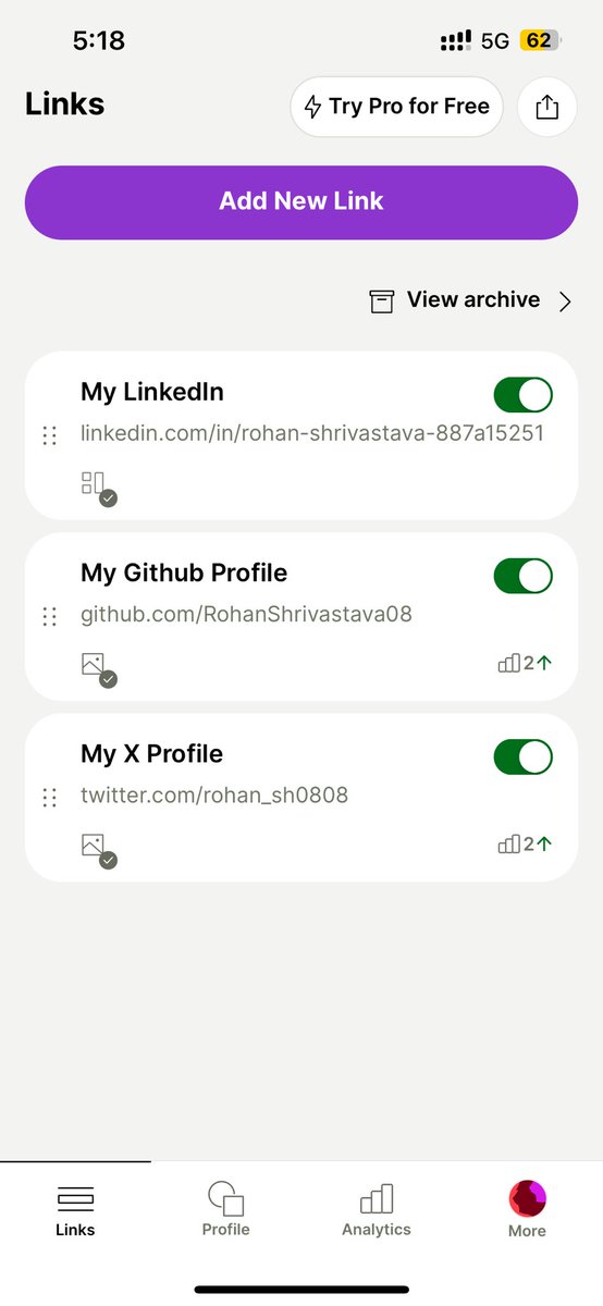 Here, what’s it Looks like, all Links well Arranged !!🥳

You can Connect me on @github @LinkedIn @LinkedInIndia @X @XCorpIndia guys !!😀🥂

#connect #tech #newpeople #follow #linktree #links #github #x #LinkedIn