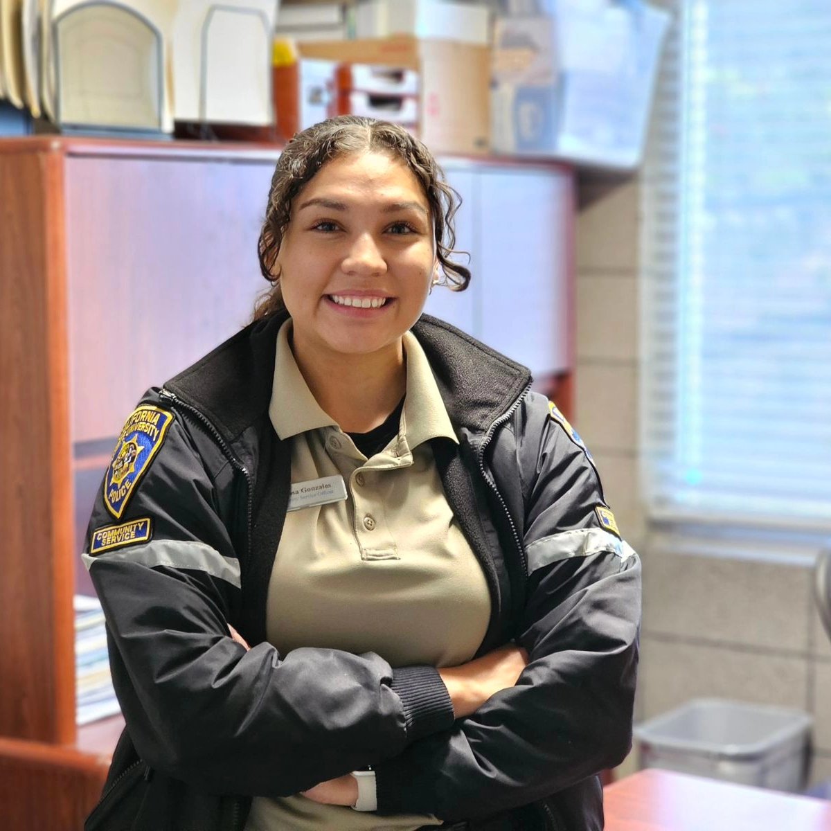 CSUSB_PD's tweet photo. #FromThisToThis: It gives us great pleasure to congratulate Vanessa Gonzales as she has transitioned to a more professional role within the Dept.
A #CSUSB alumnus, she earned 2 associate degrees, a bachelor's degree, & earning her master's. https://t.co/XoEOPNaINd