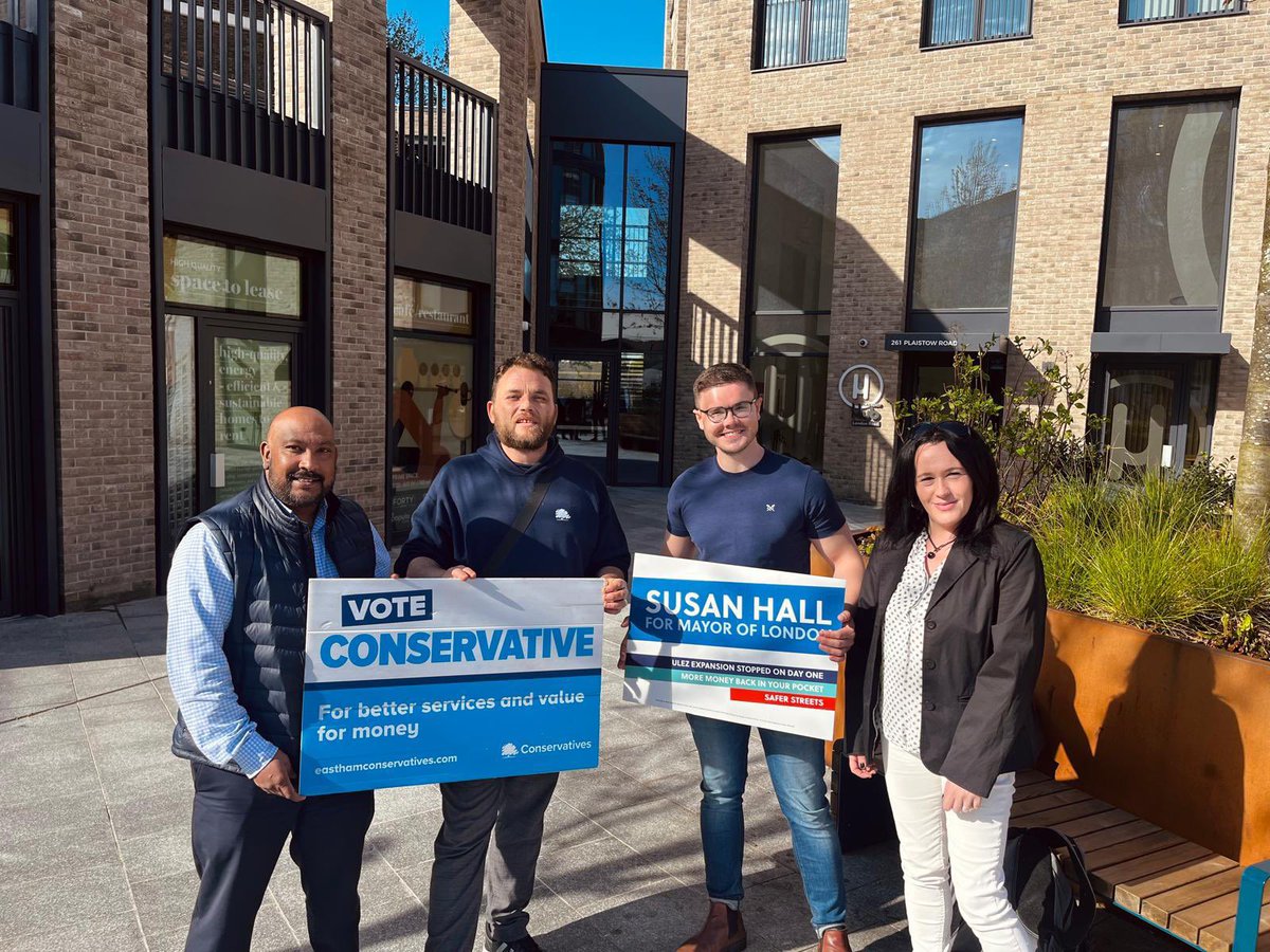 My new fav tweet: 

GOTV in #Westham this morning with @FreddieDowning_ - good reception on the doorsteps and people we met along the way, who are backing Susan Hall @Councillorsuzie for Mayor of London #SaferWithSusan 

  — Attic Rahman (@atticrahman)
  …