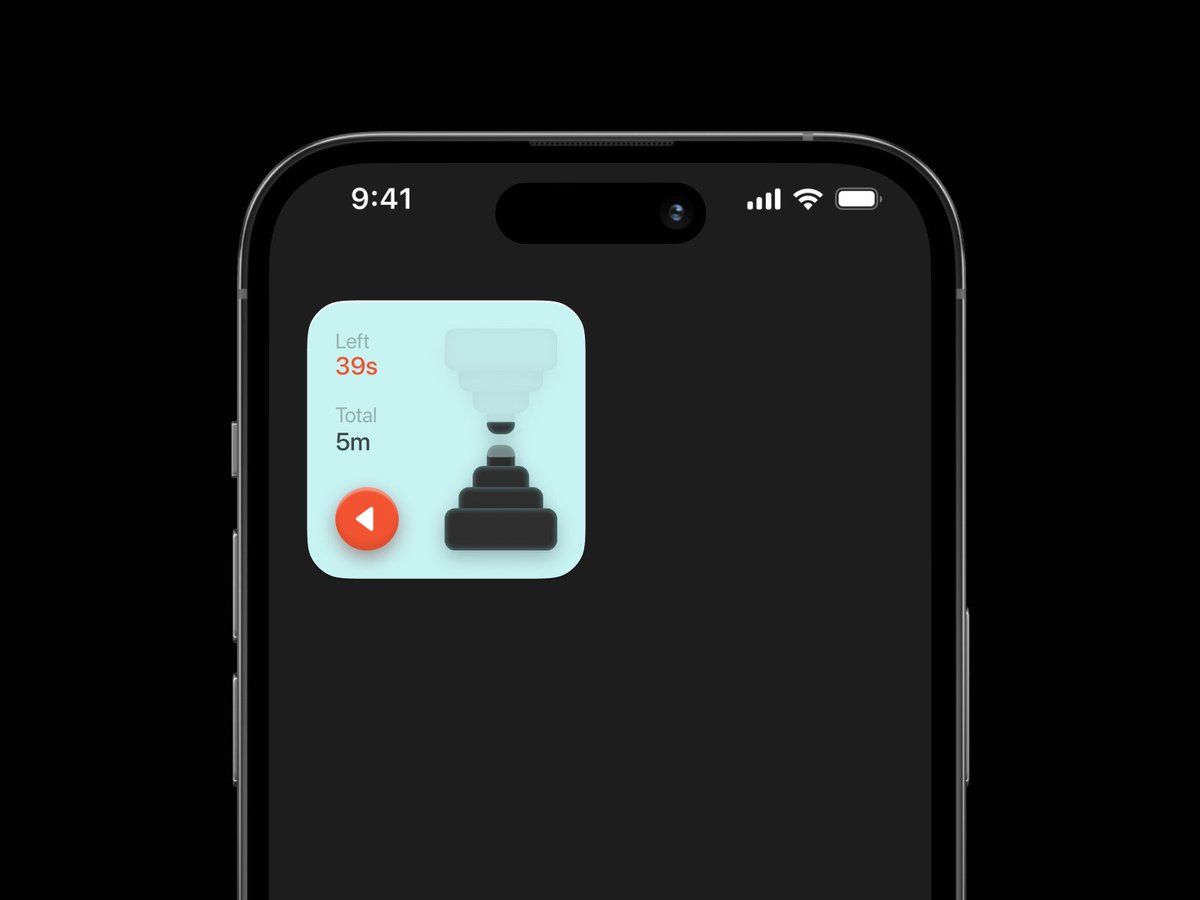 My version of hourglass iOS widget. What do you think?  #ui #uxui #ios