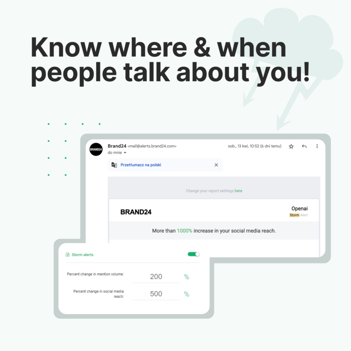 Do you want to improve #engagement? Knowing where and when your audience talks about you is key! 💬 With Brand24, you get: - Real-time monitoring to catch every mention as soon as it happens. - Automated alerts to never miss a spike in conversations.