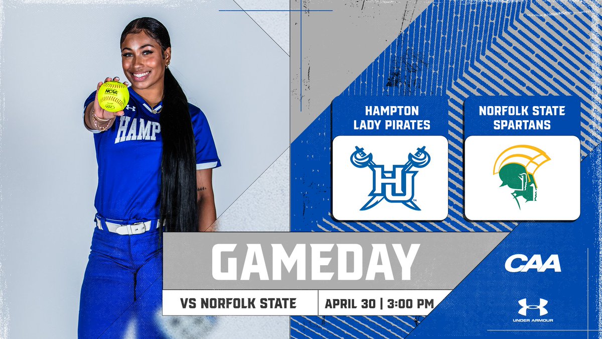 Gameday‼️ The Lady Pirates face the Spartans in their final non-conference game of the season. 🆚Norfolk State 📍Lady Pirates Softball Stadium ⏰3:00 PM 📺 @FloSoftball 📊bit.ly/4a4TaA9 #WeAreHamptonU