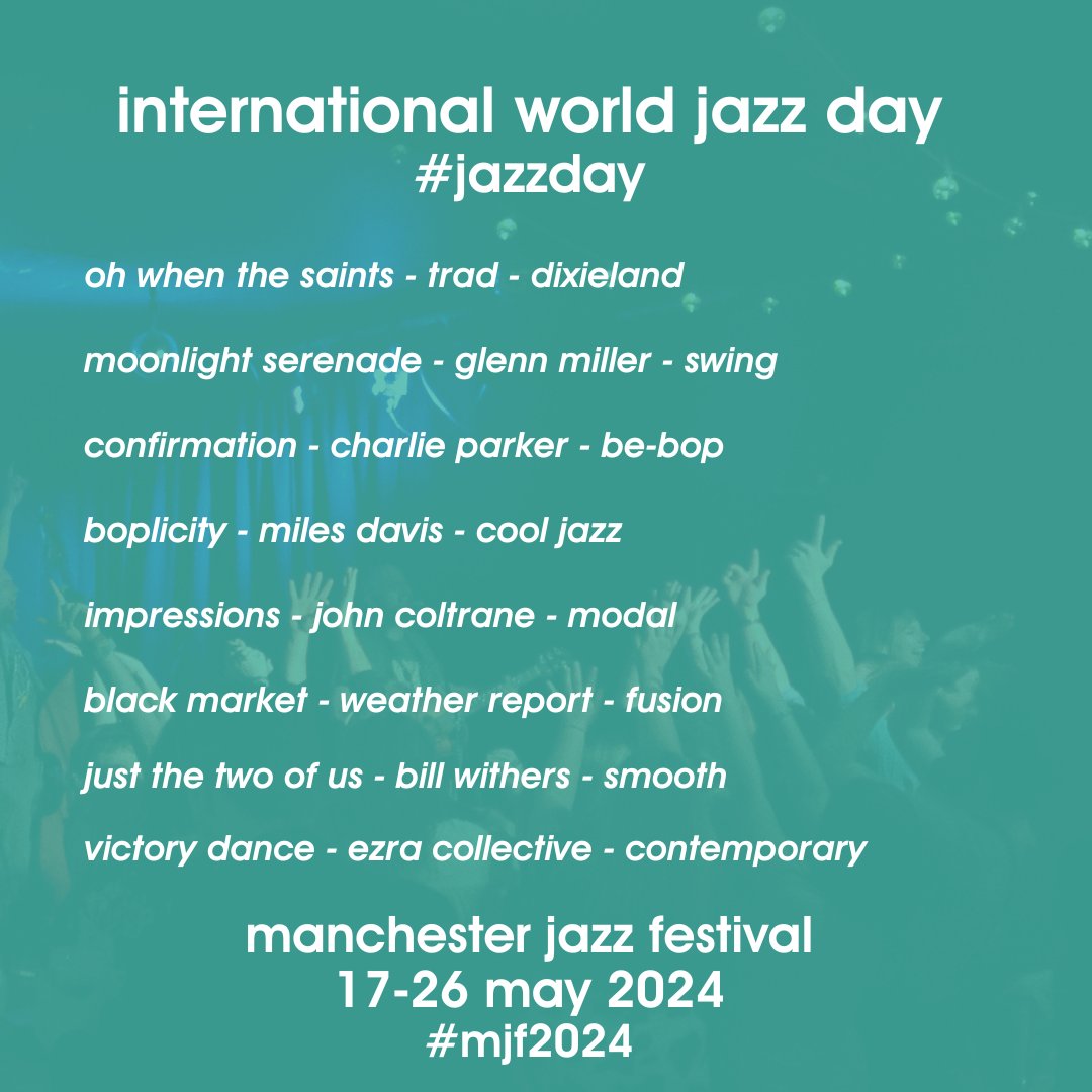 & the answers are in for our #JazzDay challenge we set you this morning!

How many did you get right?! Comment below 👇

Don't miss the very best of manchester's contemporary jazz artists this may at #mjf2024 👉manchesterjazz.com/events/ 🐝