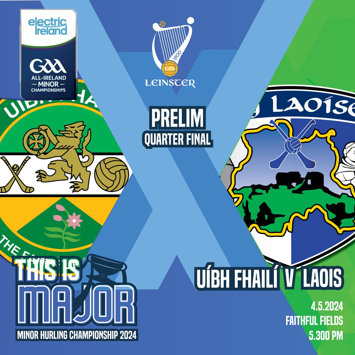 Our Minor hurlers face Offaly away in Faithful Fields, Kilcormac in the preliminary quarter final of the Leinster MHC on Saturday May 4th at 5.30pm Match Tickets: universe.com/events/electri…