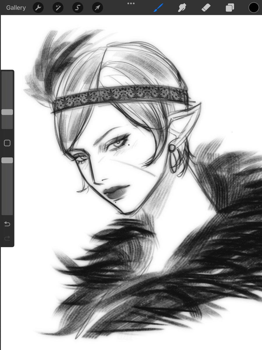 I don't have a time for personal work but here's a quick random elezen sketch 💀