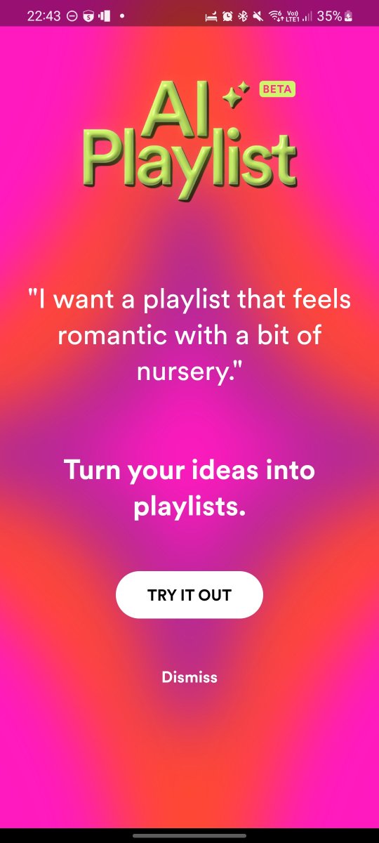 Yeah, probably don't want that, thanks Spotify AI