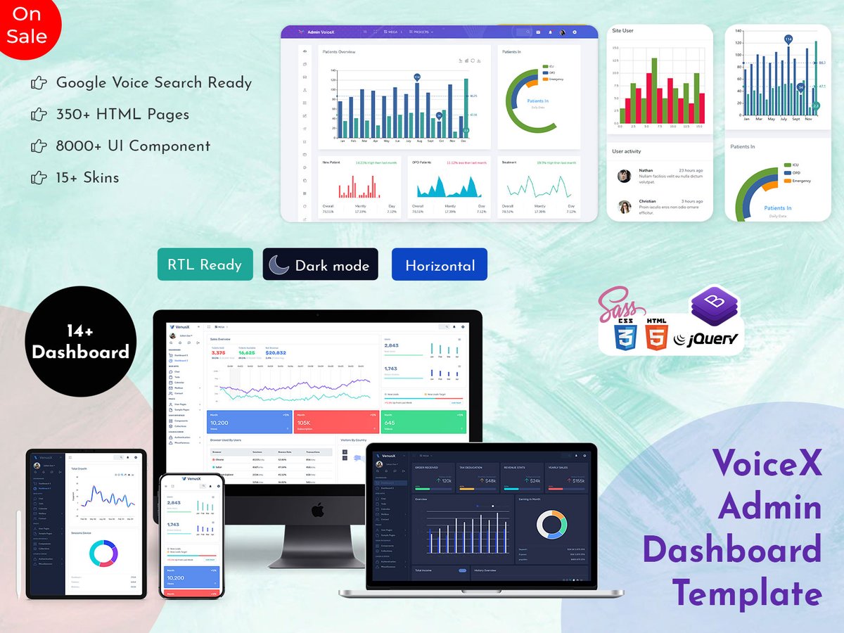 MultiStoreTheme's tweet image. Voice Admin - Responsive Admin Templates offer Amazing Features with Awesome Differen Dashboard Design that&apos;s make your #WebApp outstanding.
.
Buy Now - themeforest.net/item/cryptio-t…     
.
#adminpanelui #AdminPortal #admintemplate #admintemplatedashboarddesign #boostrapadmin