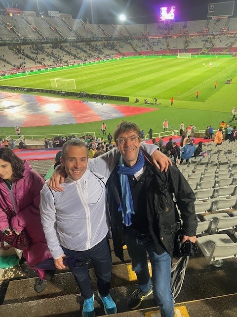 Off all places to come across @BillHanage , a @FCBarcelona home game!