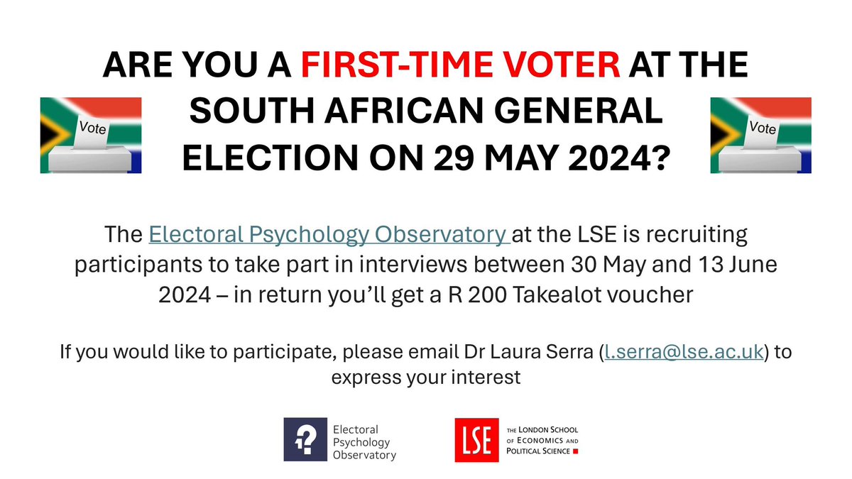 Hello! We are looking for research participants. Share with your contacts in #SouthAfrica please 🙏🏼