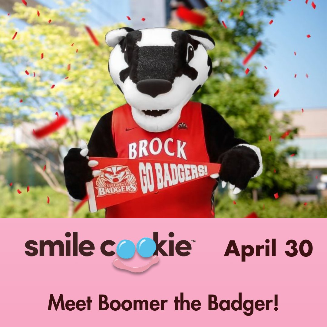 Stop by the Tim Hortons at 440 St. David's Rd. (St. Catharines) today starting at 9:30am and meet Boomer the Badger, the @BrockUniversity mascot for pictures and help support local charities in Niagara! #TimHortons #SmileCookie #EverySmileCounts #AlzheimerNiagara