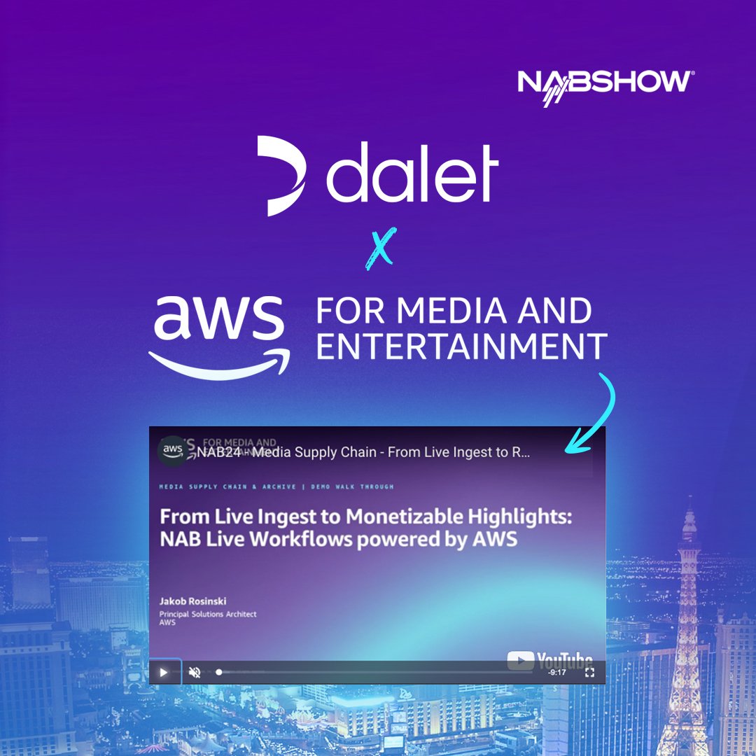 🌟 #NAB2024 was a success! We were thrilled to partner with @awscloud and showcase our innovative solutions at their booth. From the 'Media Supply Chain' demo to the 'Newsroom' demo, we showed how cloud tech reshapes media workflows 👉 hubs.li/Q02vmtk10
