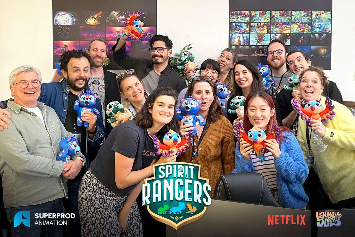 SUPERPRODgroup's tweet image. Celebrating Spirit Rangers S3 on Netflix! Thanks Karissa Valencia, @chrisdocnee , Laughing Wild, &amp;amp; @netflix  for the special gifts and your trust. Excited for everyone to see the new season!
#SpiritRangers #Animation #Series
