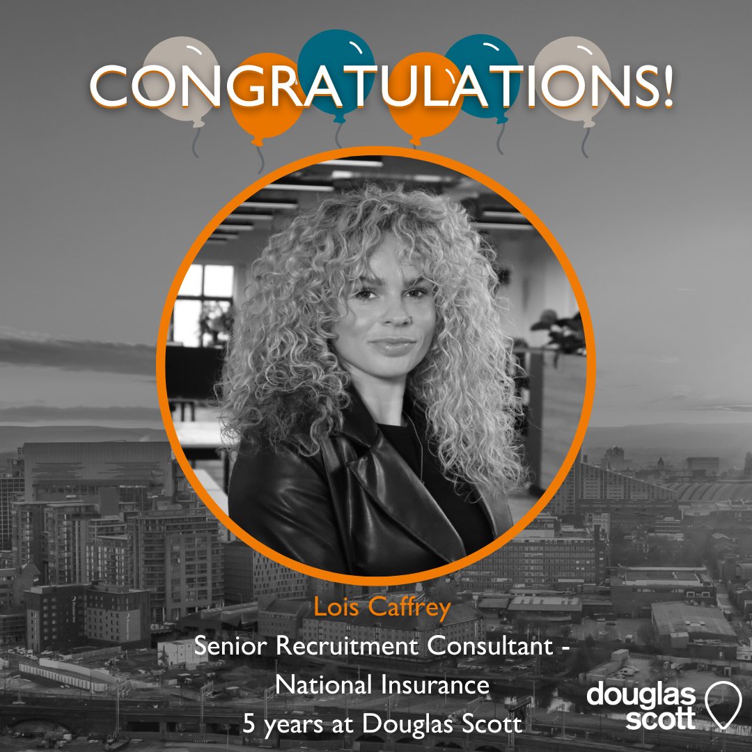 Congratulations to Lois Caffrey, one of our Senior Recruitment Consultants, who is marking 5 years of working with Douglas Scott!

Thank you for all the hard work Lois, it's greatly appreciated!

#workanniversary #celebration