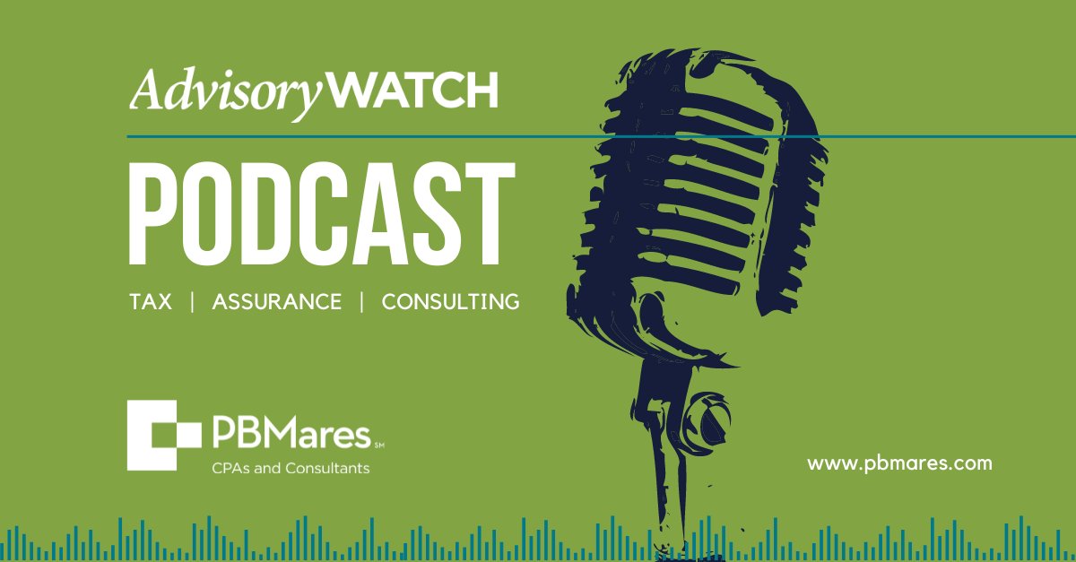 🎙️ Exciting news! Introducing AdvisoryWATCH, PBMares' brand new podcast series! Stay ahead of the curve with timely insights and thought-provoking discussions. Don't miss a beat!
bit.ly/3UdfbHn
#AdvisoryWATCH #PodcastLaunch #BusinessInsights #PBMares