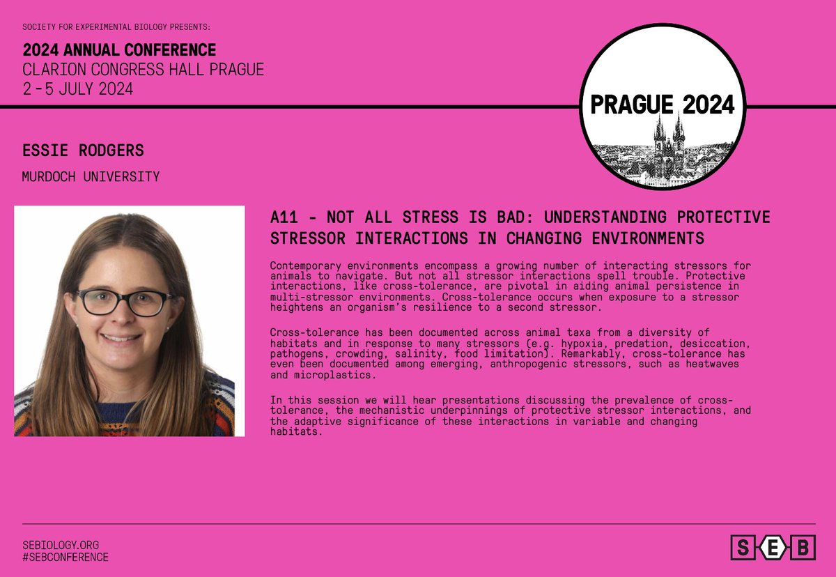 Join Essie (@rodgers_essie) at the #SEBconference in Prague Check out our Animal sessions: sebiology.org/events/seb-con… Book now: sebiology.org/events/seb-con… Earlybird deadline - 15th May 2024