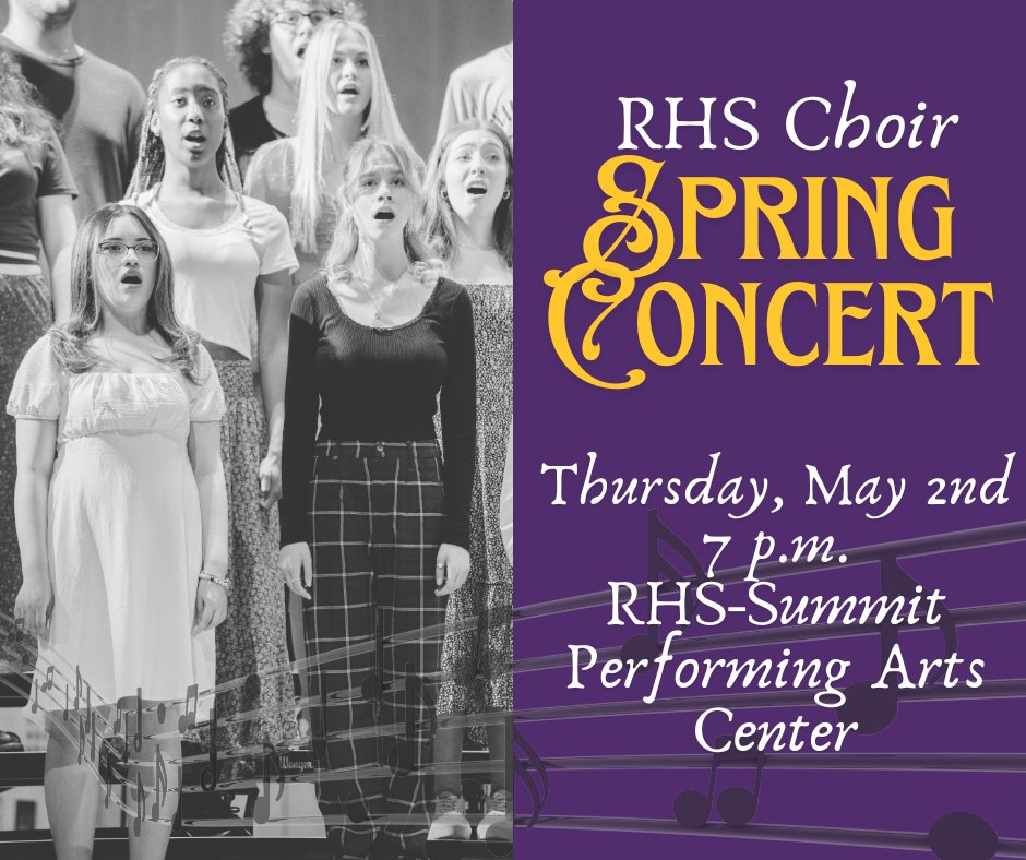 The Reynoldsburg High School Choir presents its spring concert 🎼 this Thursday, May 2nd. Join the choir for a great evening of music at 7 p.m. in the Performing Arts Center at the Reynoldsburg High School-Summit Campus, 8579 Summit Road.