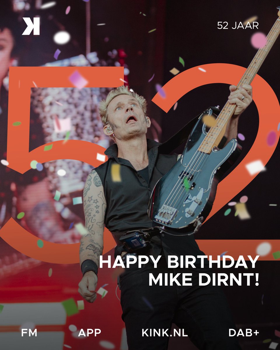 It all keeps adding up, I think I’m cracking up: Green Day bassist Mike Dirnt wordt vandaag alweer 52 jaar! Ben jij erbij volgende maand in Arnhem voor KINK Presents: @GreenDay? 📸 anieckphoto.com