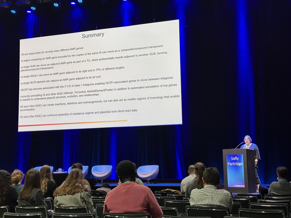 I guess not finished yet! 😅 Let’s learn about #horizontalgenetransfer in #resistance to really close up #ESCMIDGlobal2024 🧬💊 Sally Partdrige starts presenting which other elements besides plasmids & transposons can mobilize #AMR genes