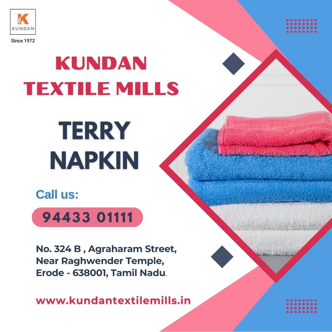 Stay Fresh and Dry in Style: Shop Terry Napkin Now!...😍
#textile #fashion #fabric #textiledesign #design #art #handmade #jualkain #textileart #style #fabrics #kain #textiles #tekstil #cotton #dress #interiordesign #fashion #style #love #like  #follow #kundan #terrynapkin