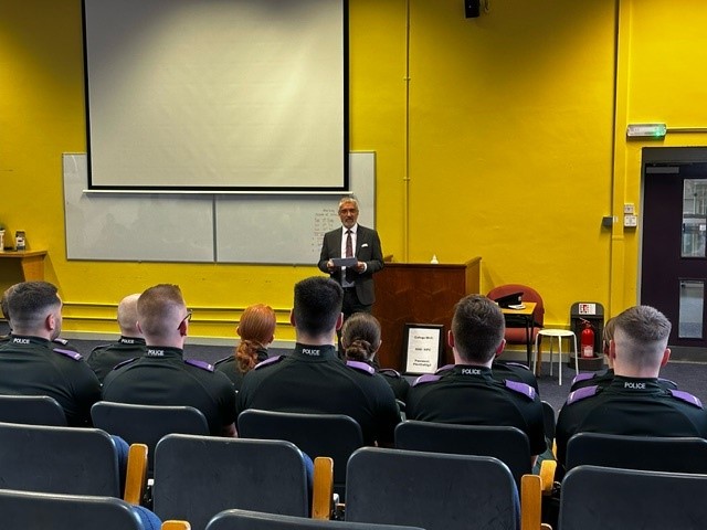 Our Chair @mukeshji147 welcomed 31 new @PoliceServiceNI Student Officers who were commencing their training yesterday, giving them an overview of the role of the Board. We wish them every success on their journey!