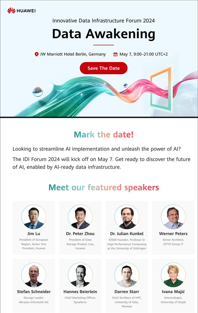 fabrizio_degni's tweet image. New #Huawei main event in #Germany, #DataAwakening, on May 7th / 2024.

@HuaweiMobile @Huawei #data #AI #ArtificialIntelligence