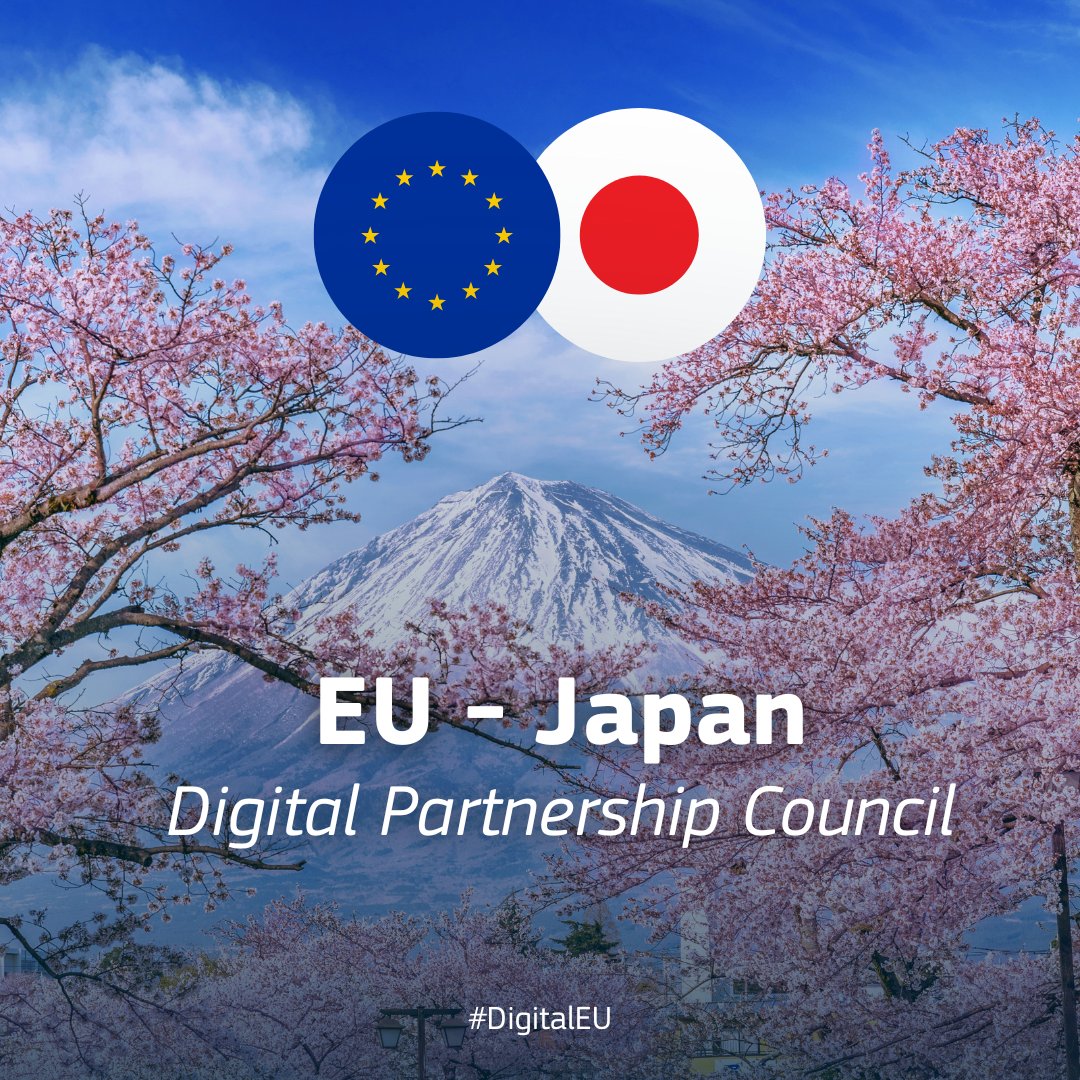 🇪🇺🤝🇯🇵 = a strong partnership as a key to success. The EU & Japan reaffirmed their joint values & vision for a #digital transformation that puts people at the centre & respects fundamental rights at the 2nd Digital Partnership Council. Dig deeper into the main outcomes 🧵↓