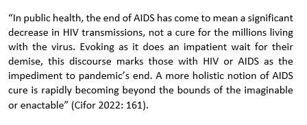 Powerful statement on public health and the end of AIDS in @marika_louise's Viral Cultures (2022): upress.umn.edu/book-division/…